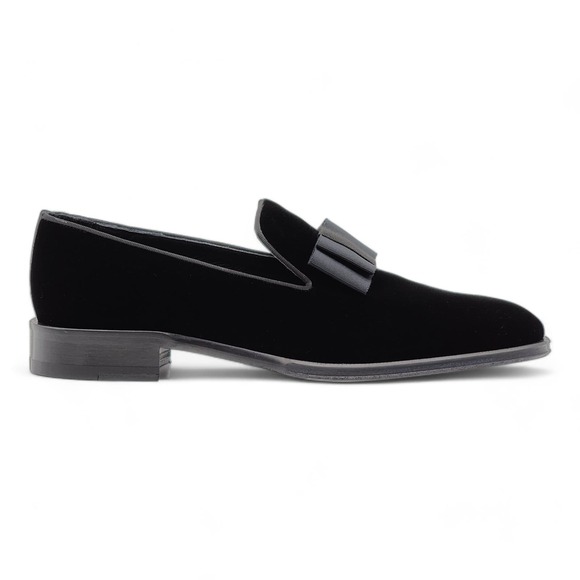Dsquared2 Bow Detail Velvet Loafers in Black 41 $990 - Picture 3 of 8